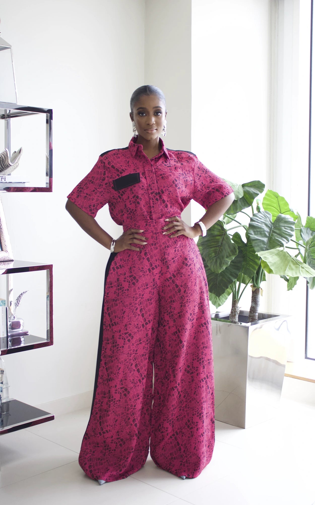 BOSSY TROUSER SET - PINK PRINT