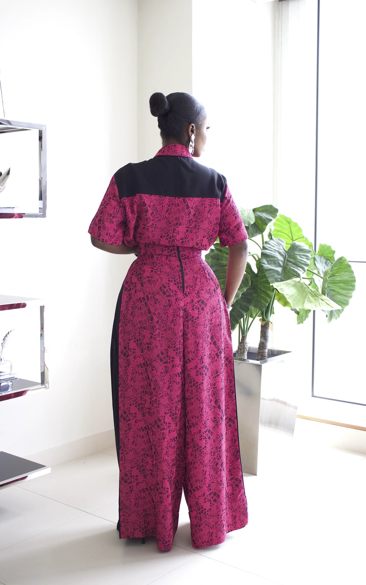 BOSSY TROUSER SET - PINK PRINT