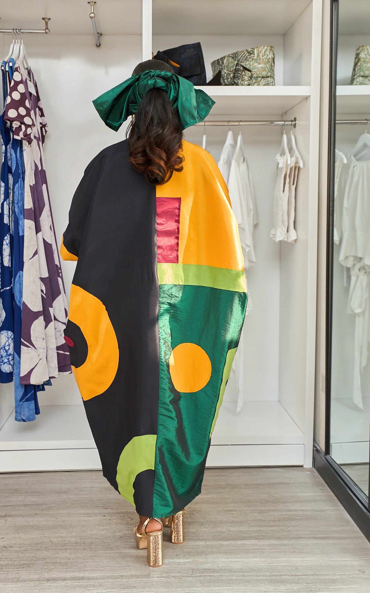 CELESTE KAFTAN NAVY/ MUSTARD