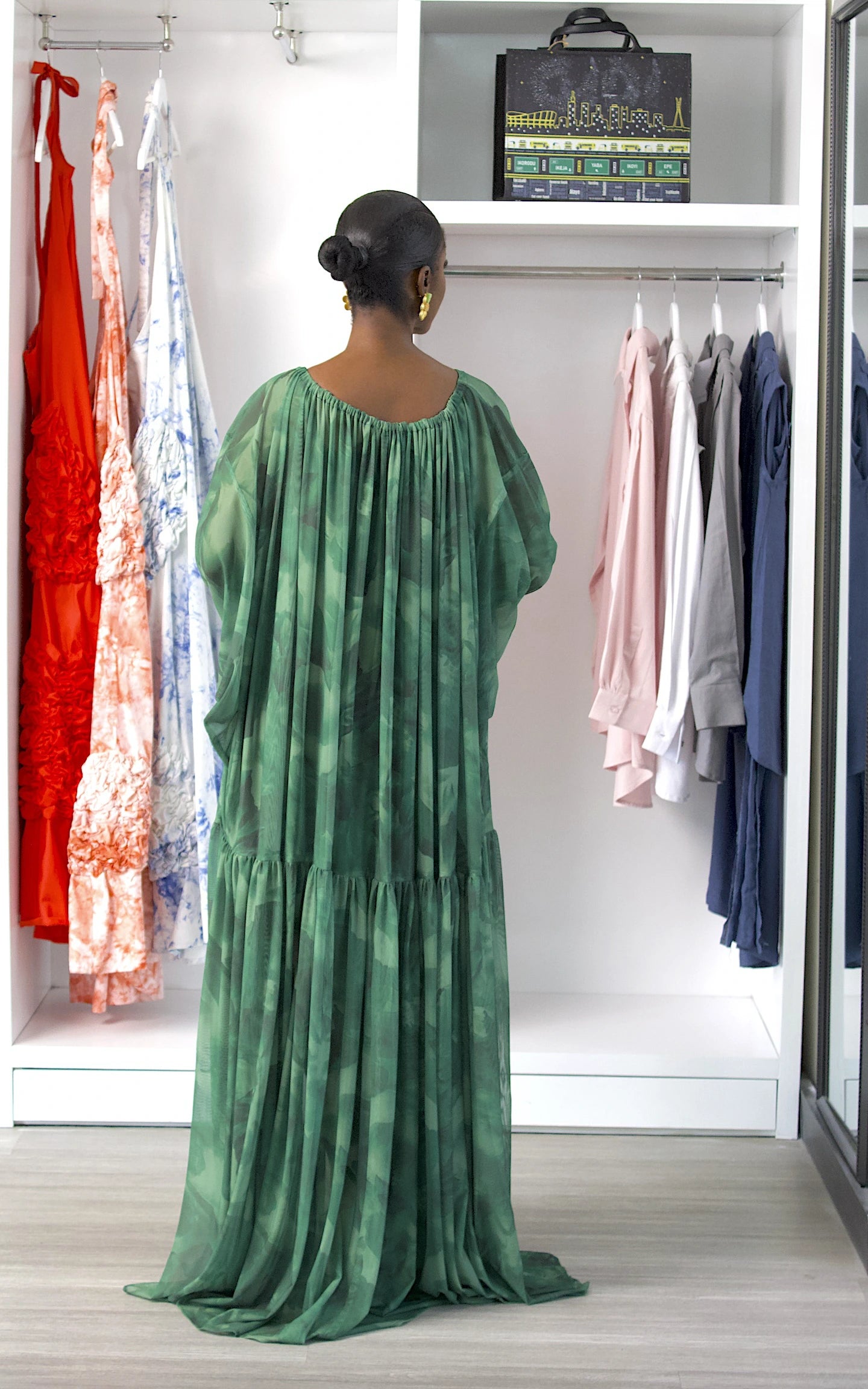 CIRQUE MAXI DRESS GREEN MIX