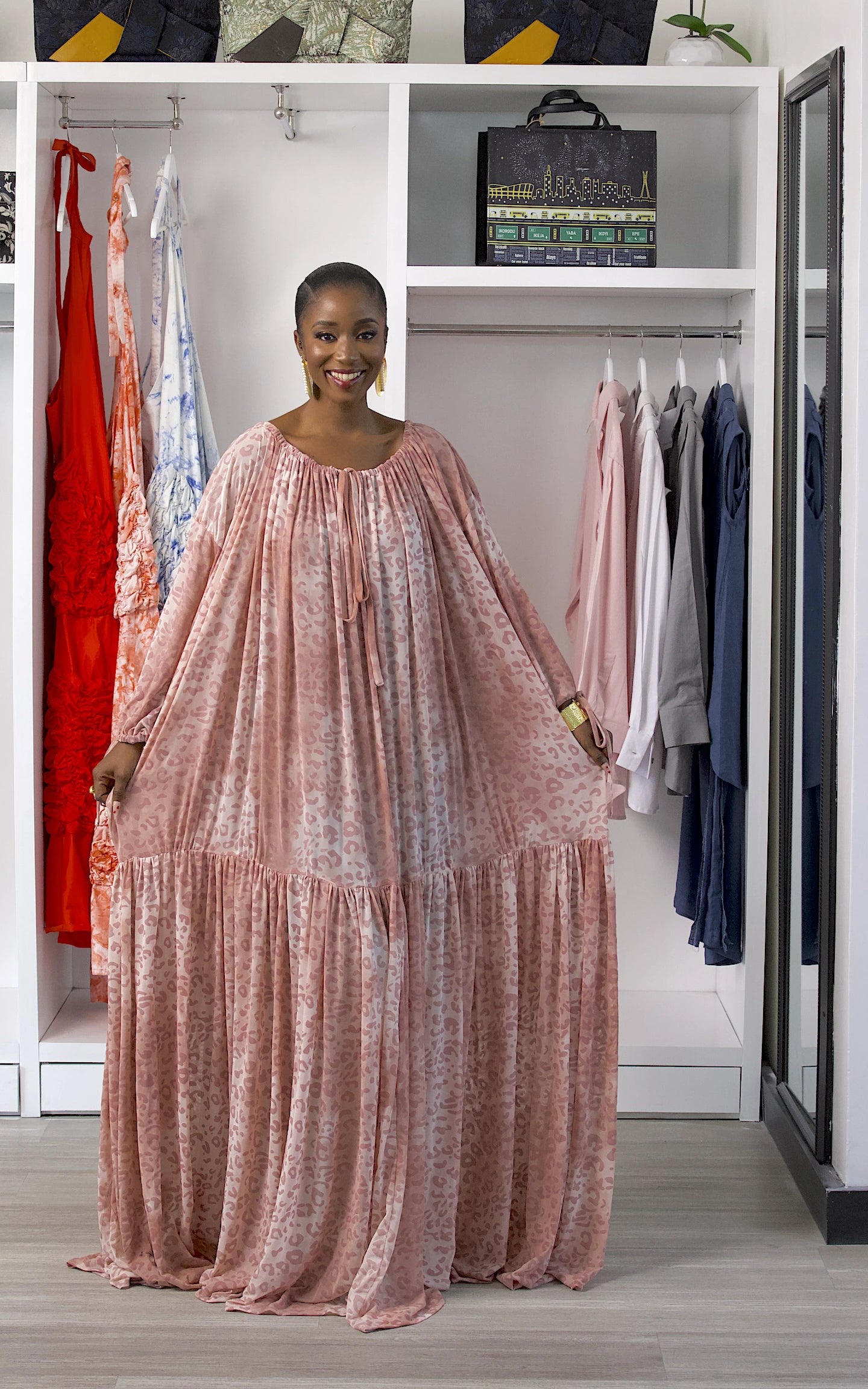 CIRQUE MAXI DRESS PINK MIX