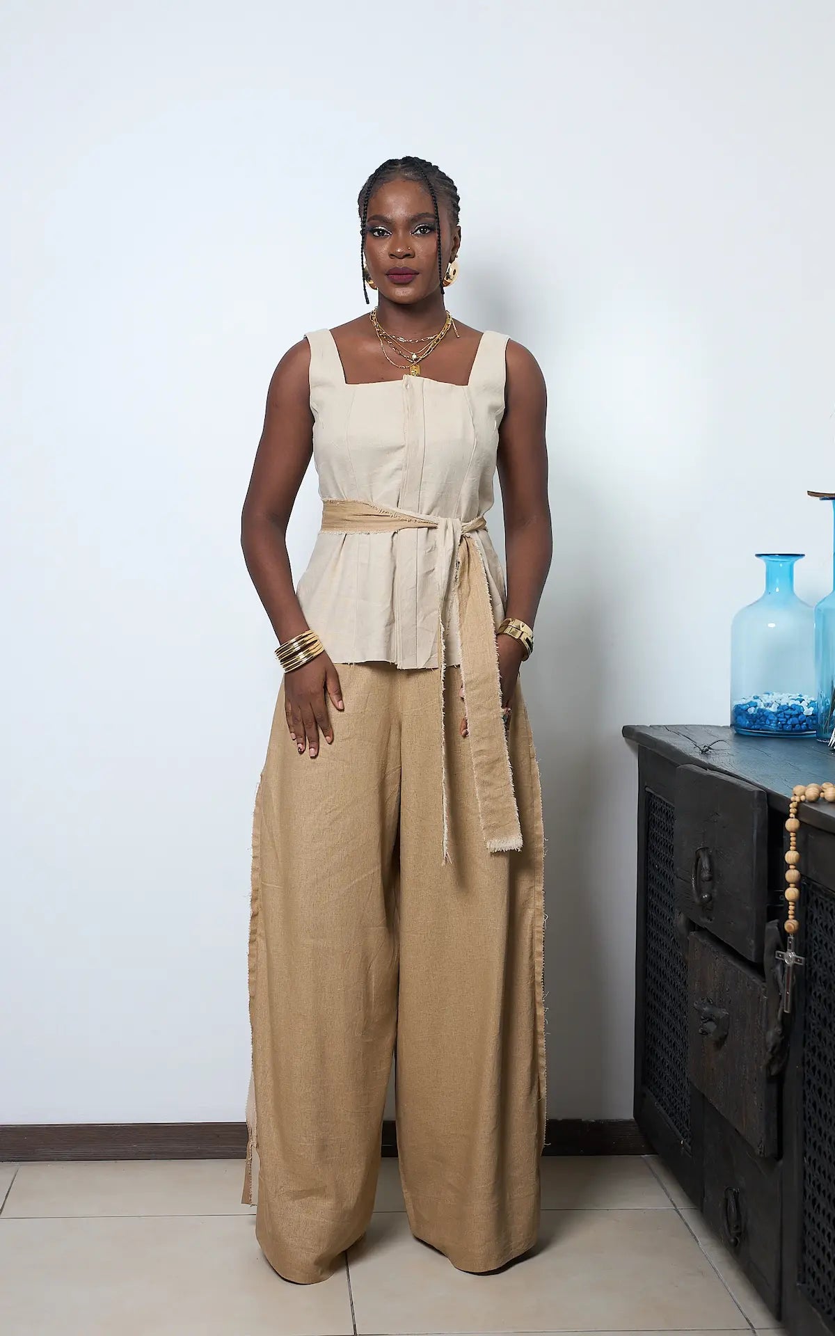GIGI TROUSER SET CAMEL