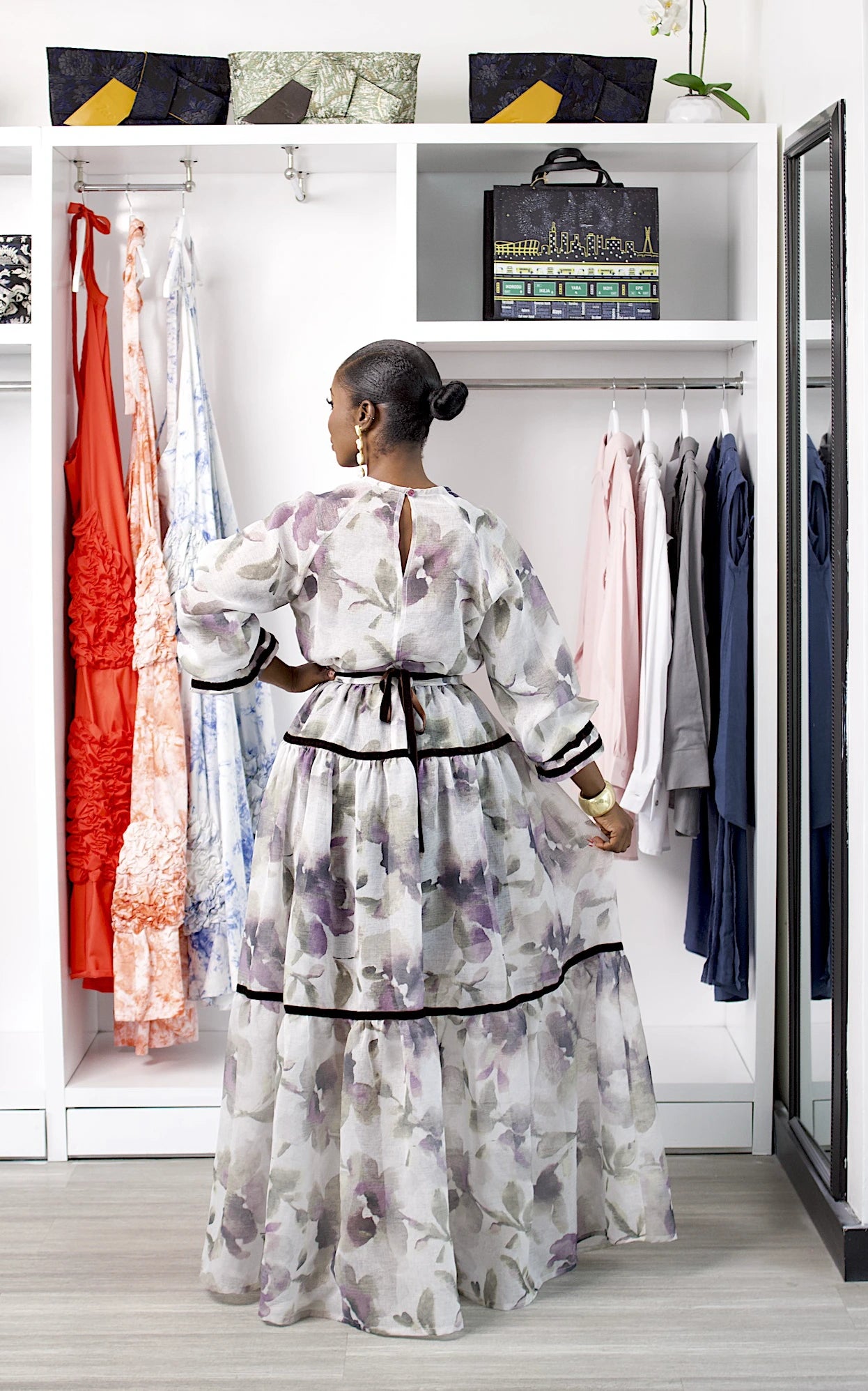 IFE MAXI DRESS PURPLE MIX