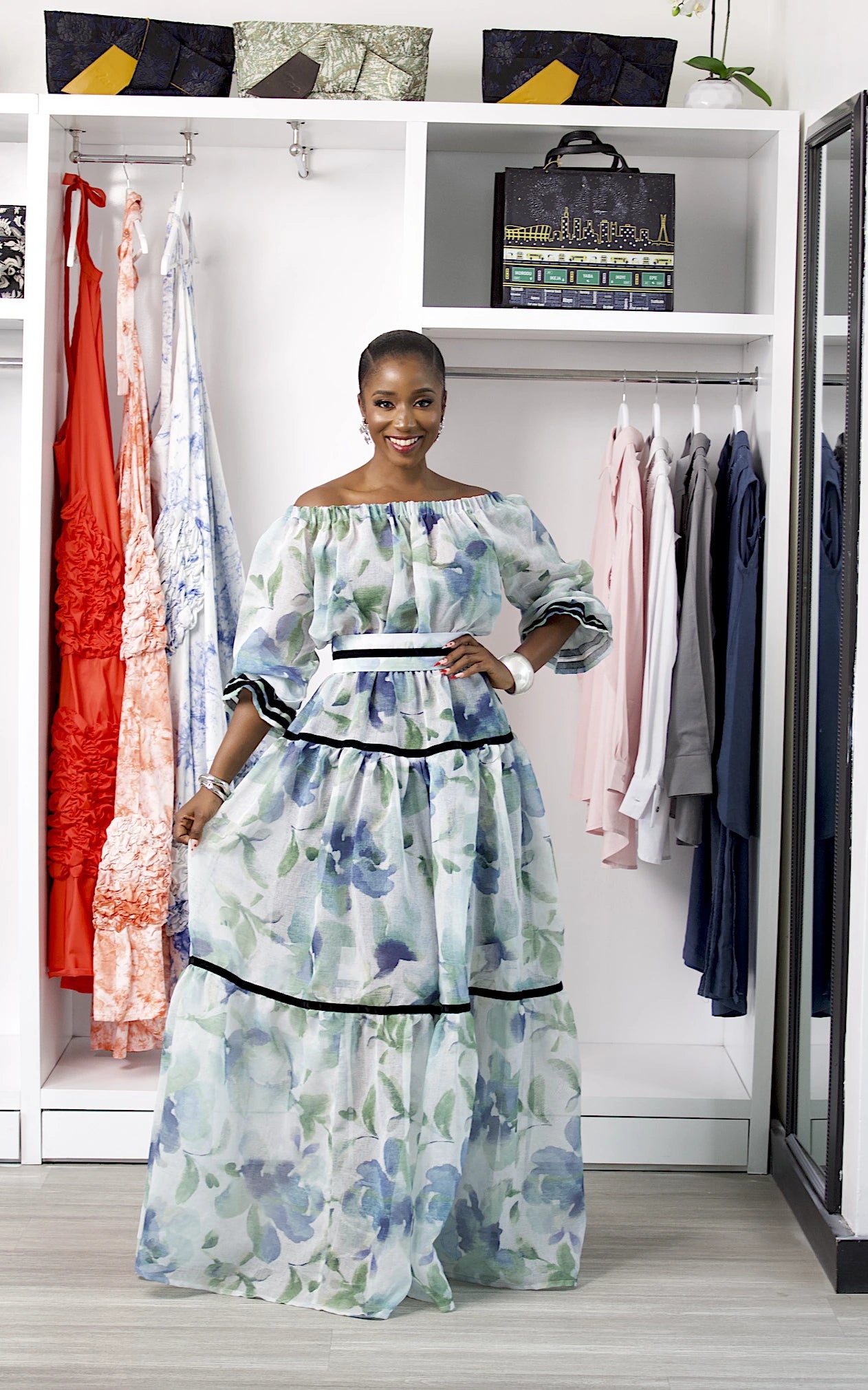 LILO MAXI DRESS BLUE MIX
