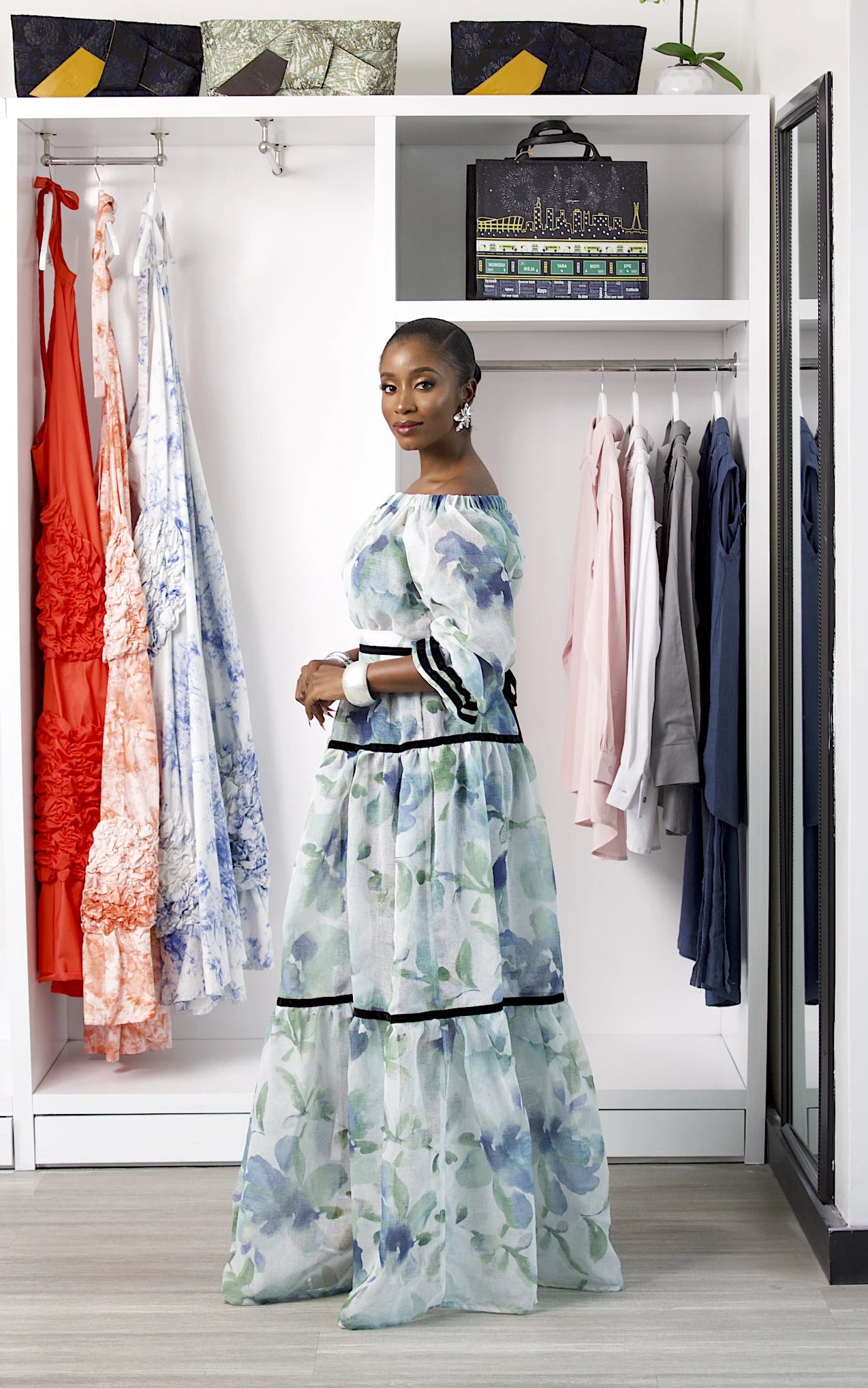 LILO MAXI DRESS BLUE MIX