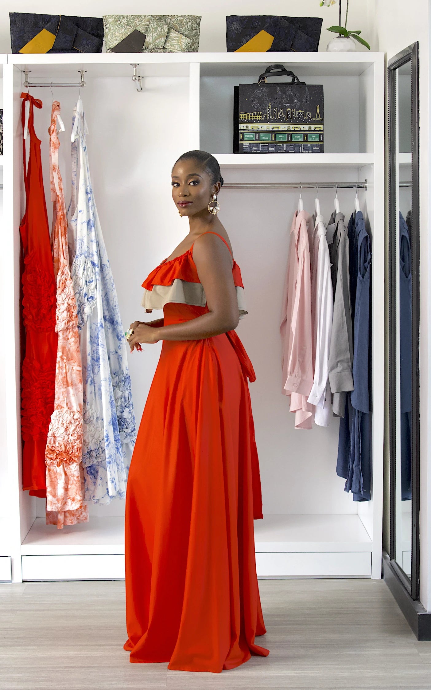 LOLLY DUO MAXI DRESS ORANGE/NUDE