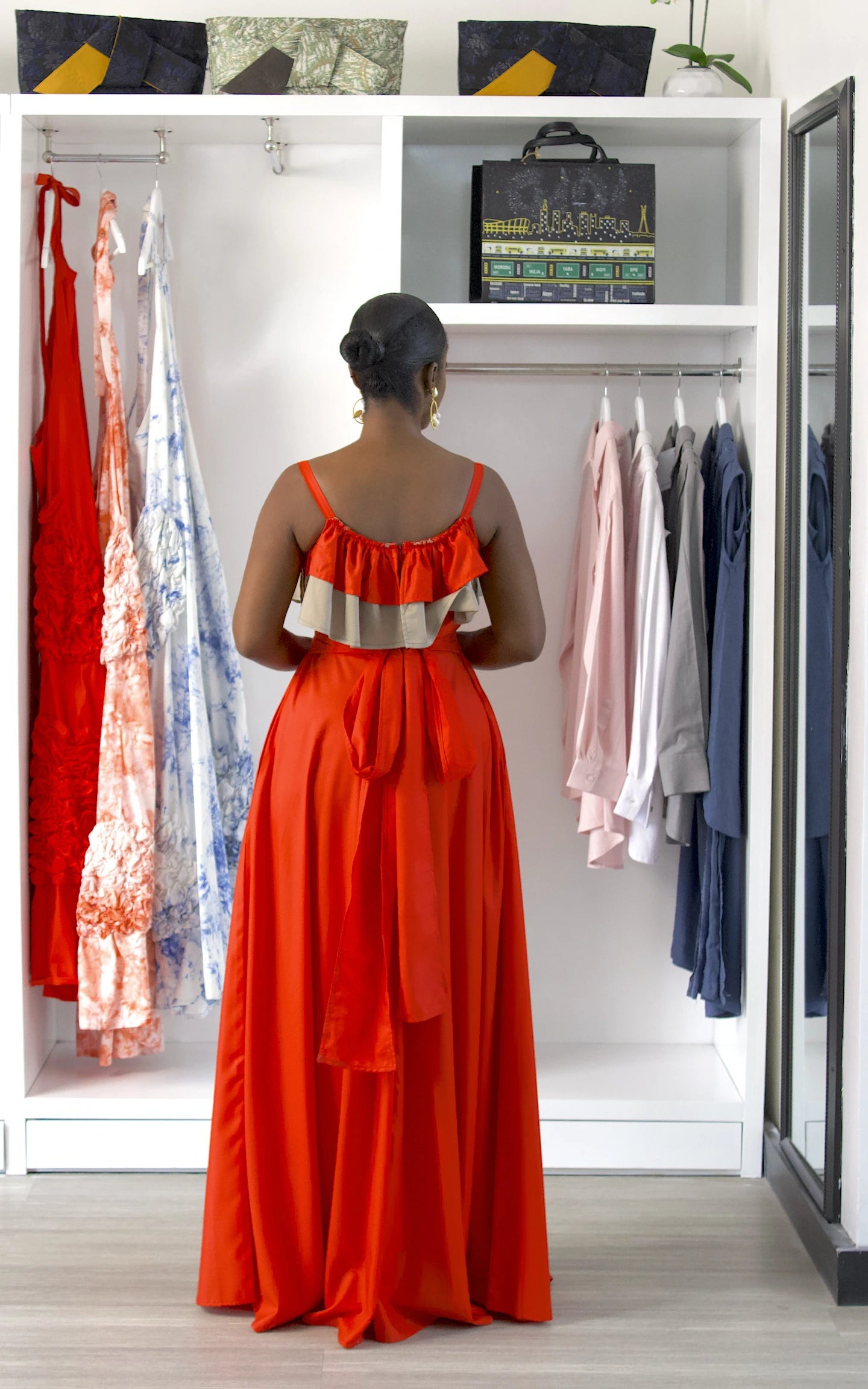 LOLLY DUO MAXI DRESS ORANGE/NUDE