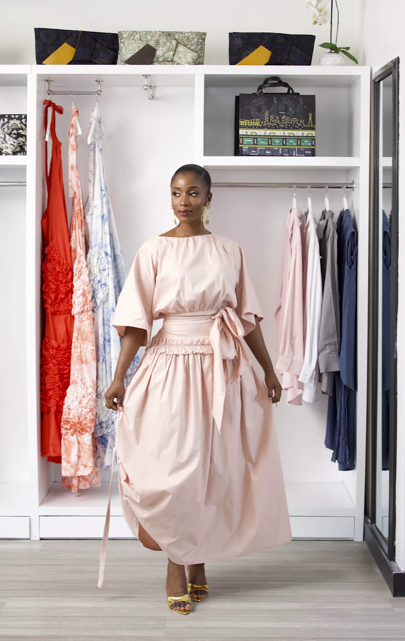 OSASU SKIRT SET PEACH