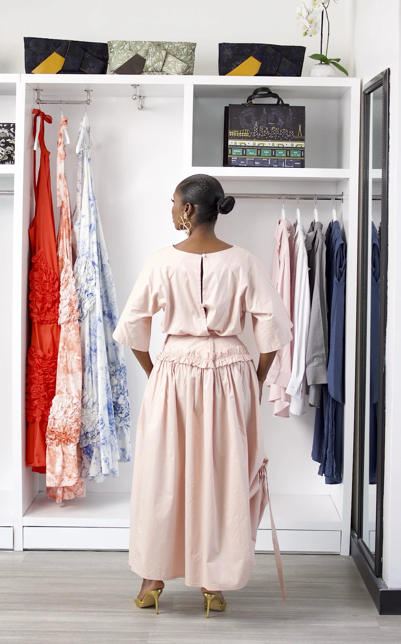 OSASU SKIRT SET PEACH