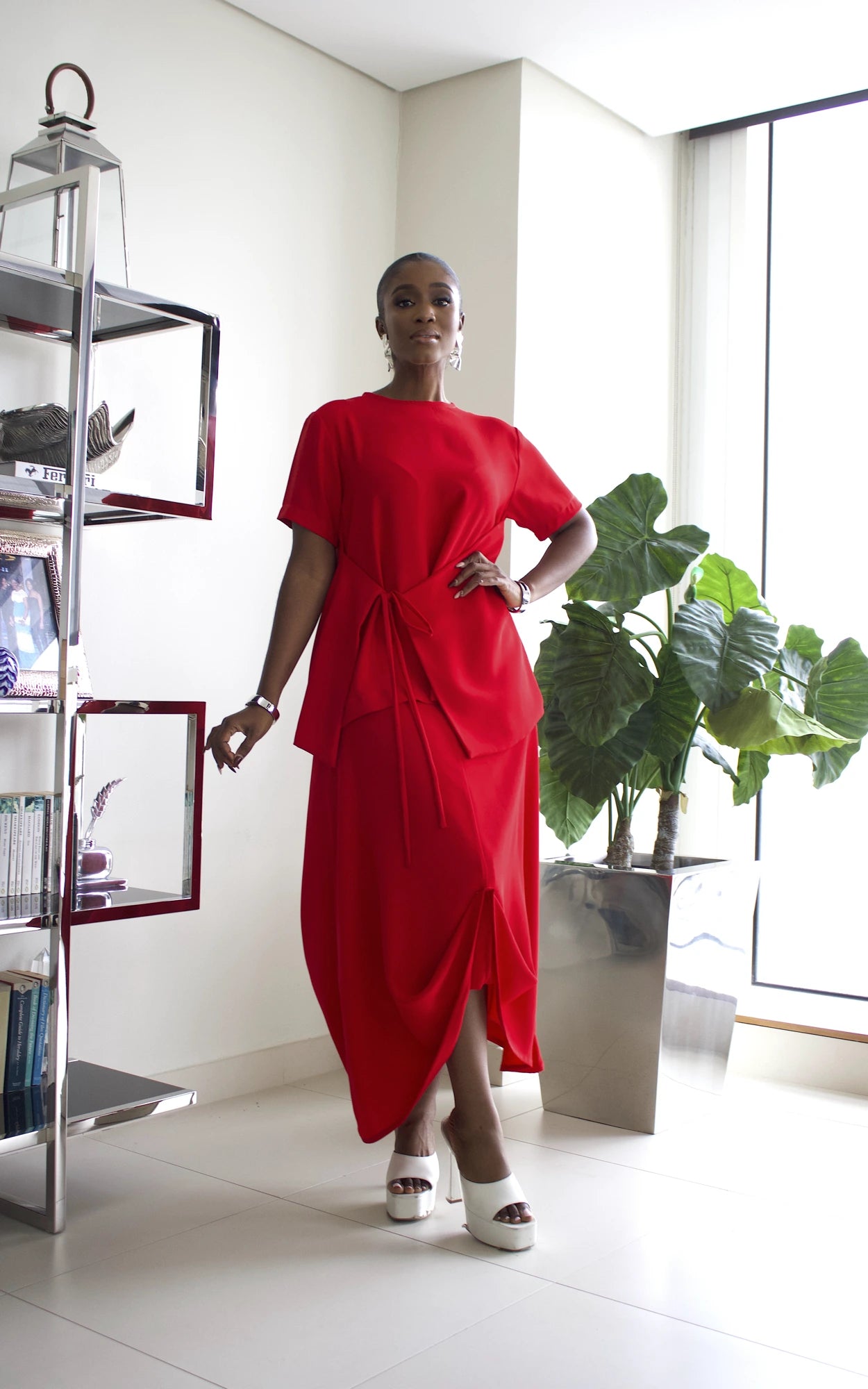 SOC SKIRT SET - RED