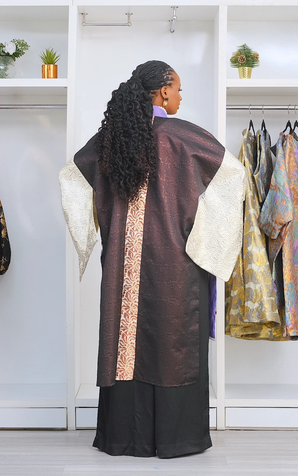 SOFIA KIMONO SILVER/LILAC