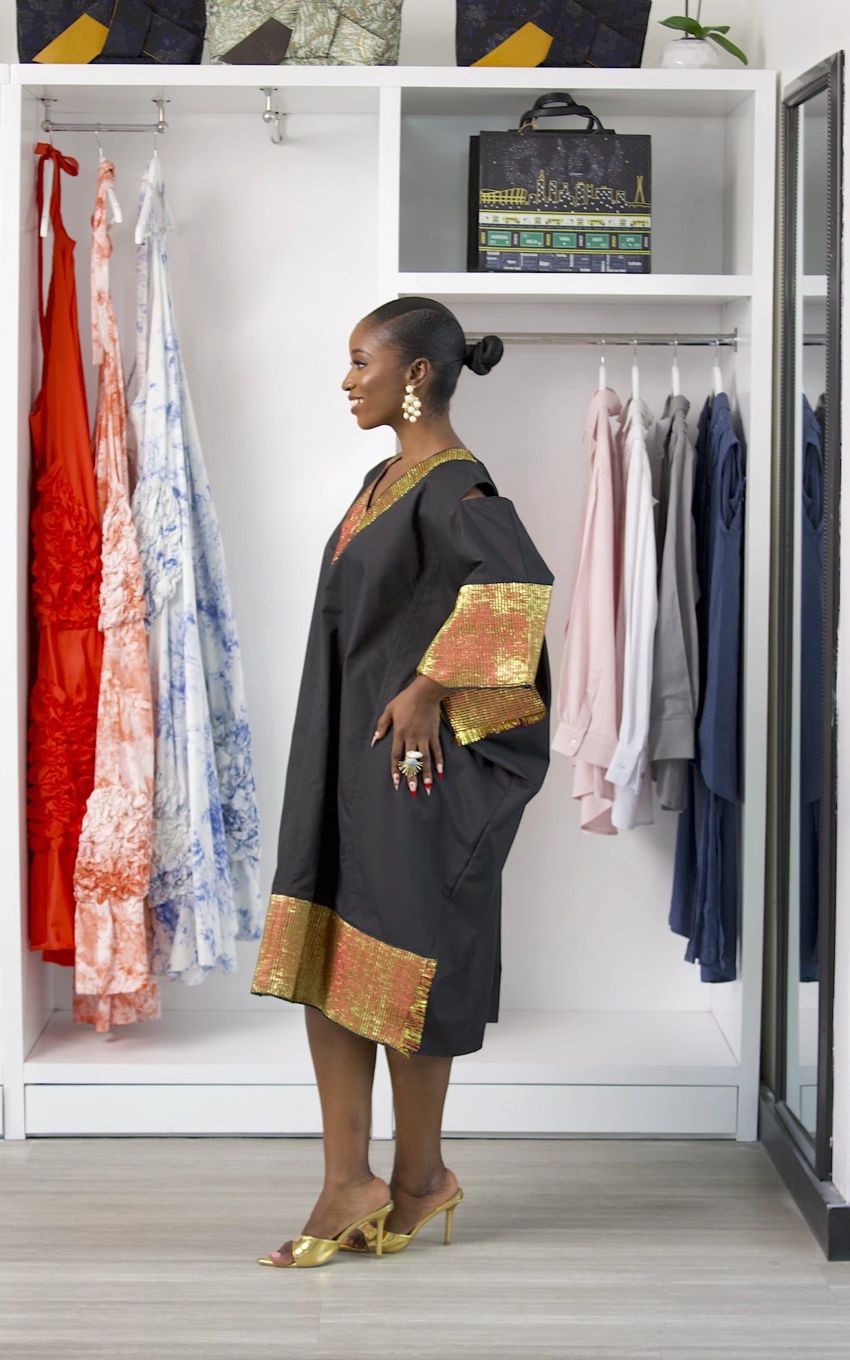 SOLAPE KAFTAN BLACK