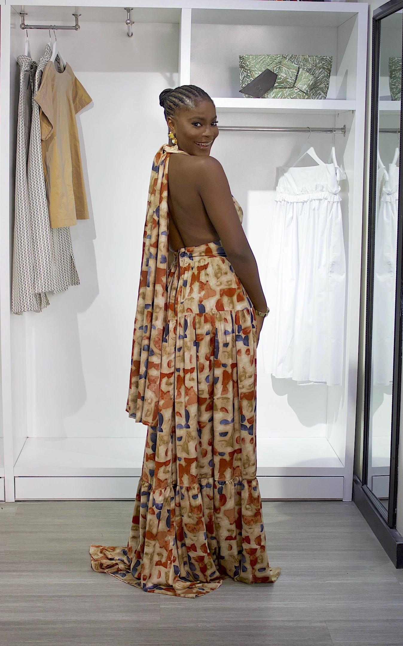 TALIA INFINITY DRESS PEBBLES