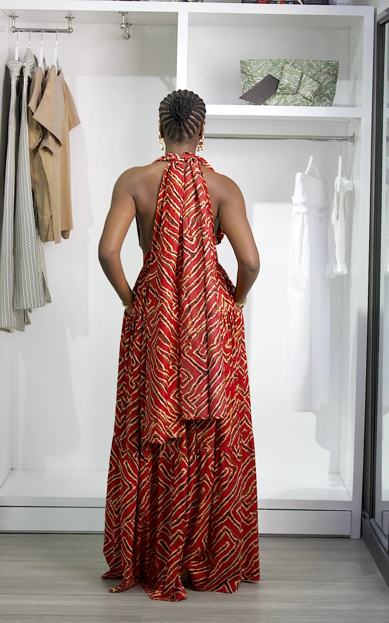 TALIA INFINITY DRESS RED MULTI