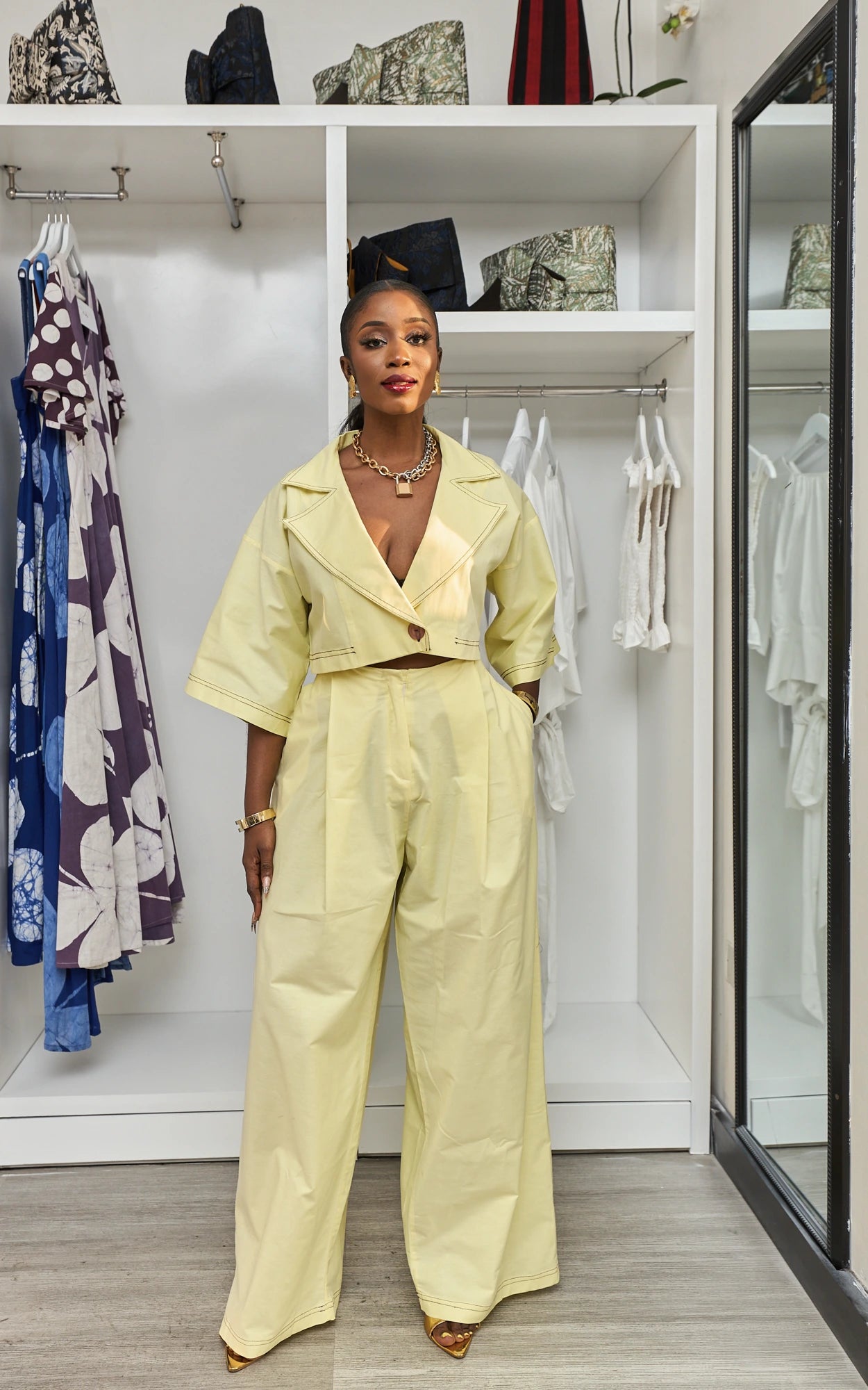 ALEX TROUSERS SET YELLOW