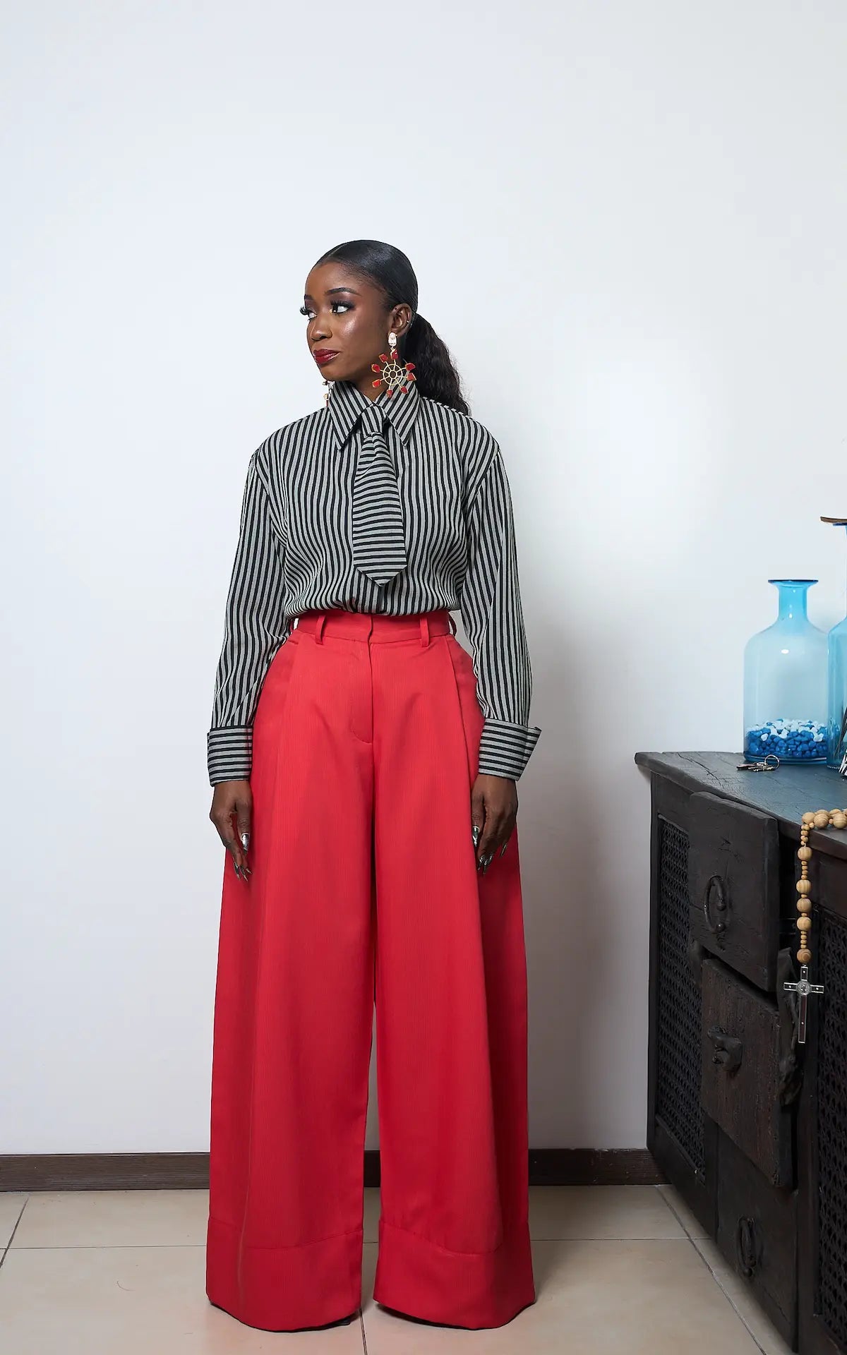 CHI CHI TROUSERS  RED