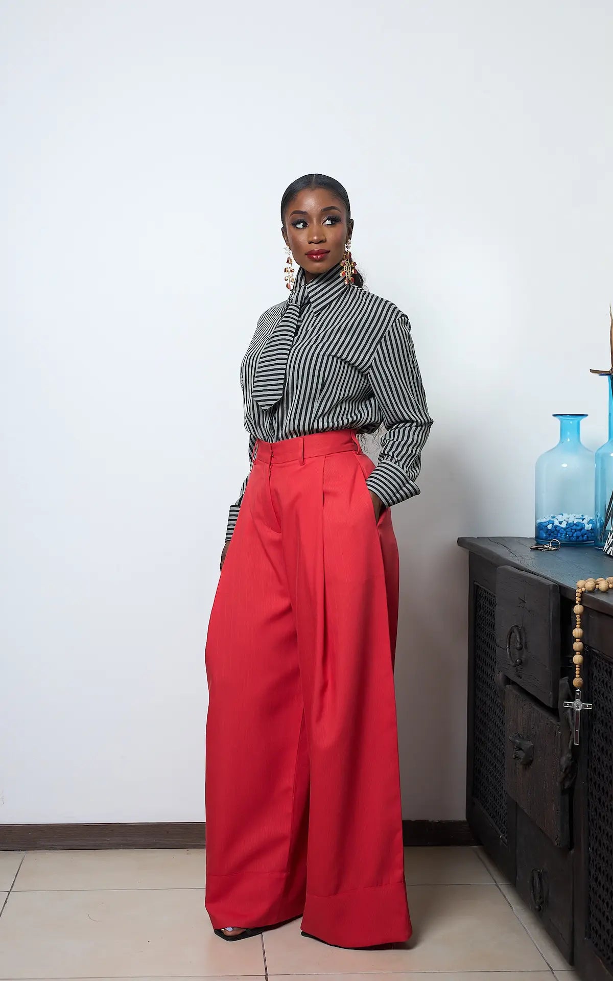 CHI CHI TROUSERS  RED