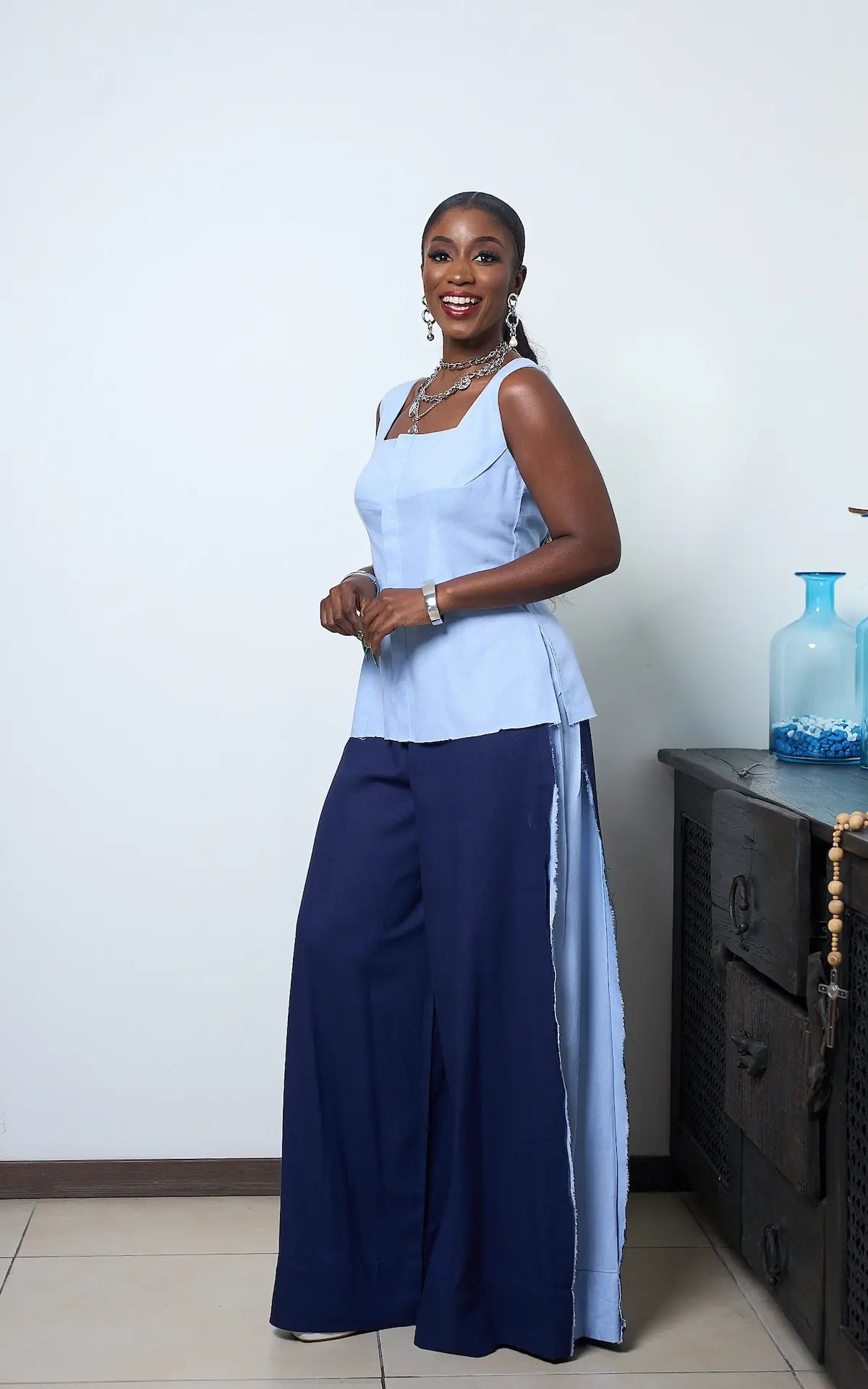 GIGI TROUSER SET BLUE