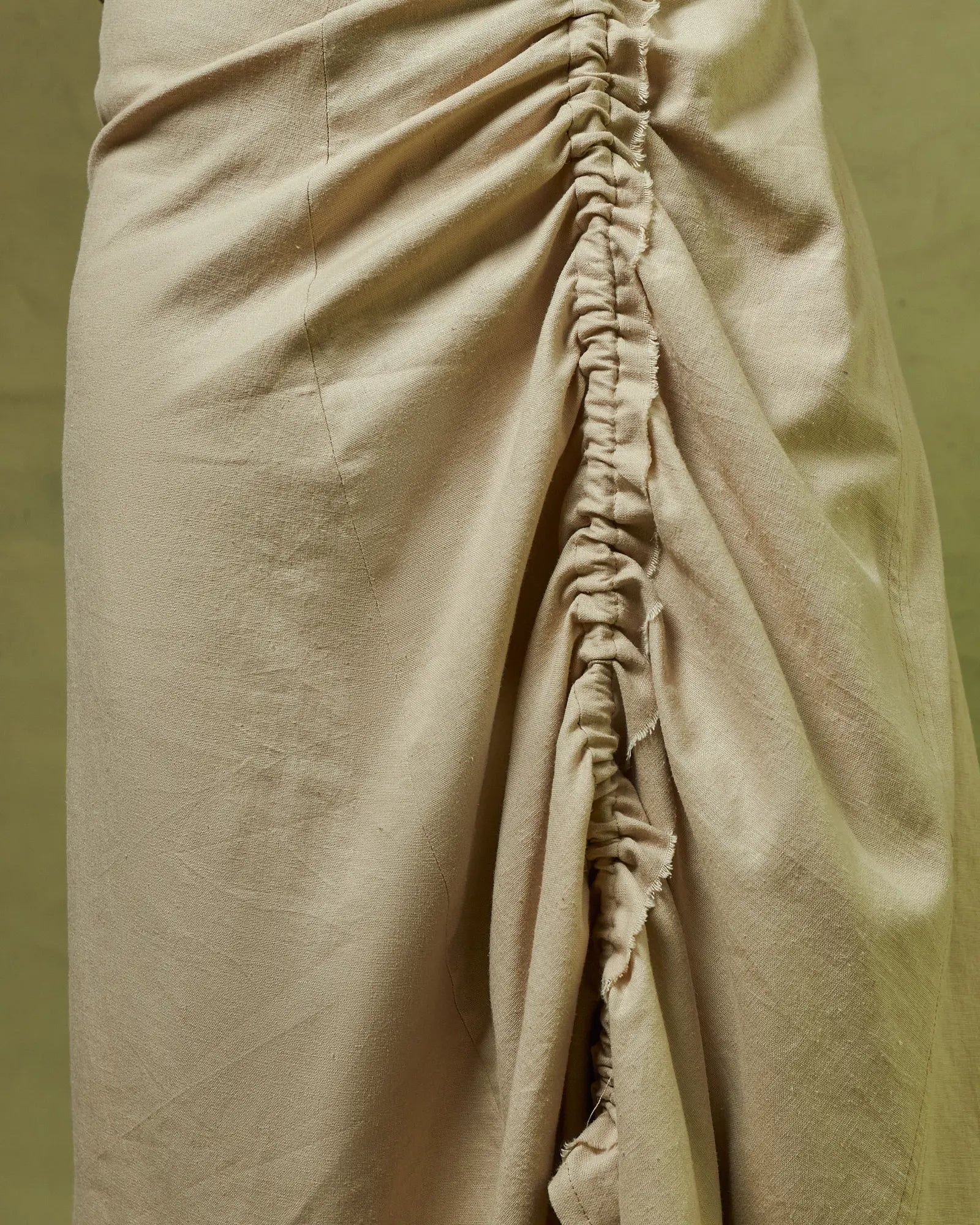 MIMI DRAWSTRING LINEN WRAP SKIRT
