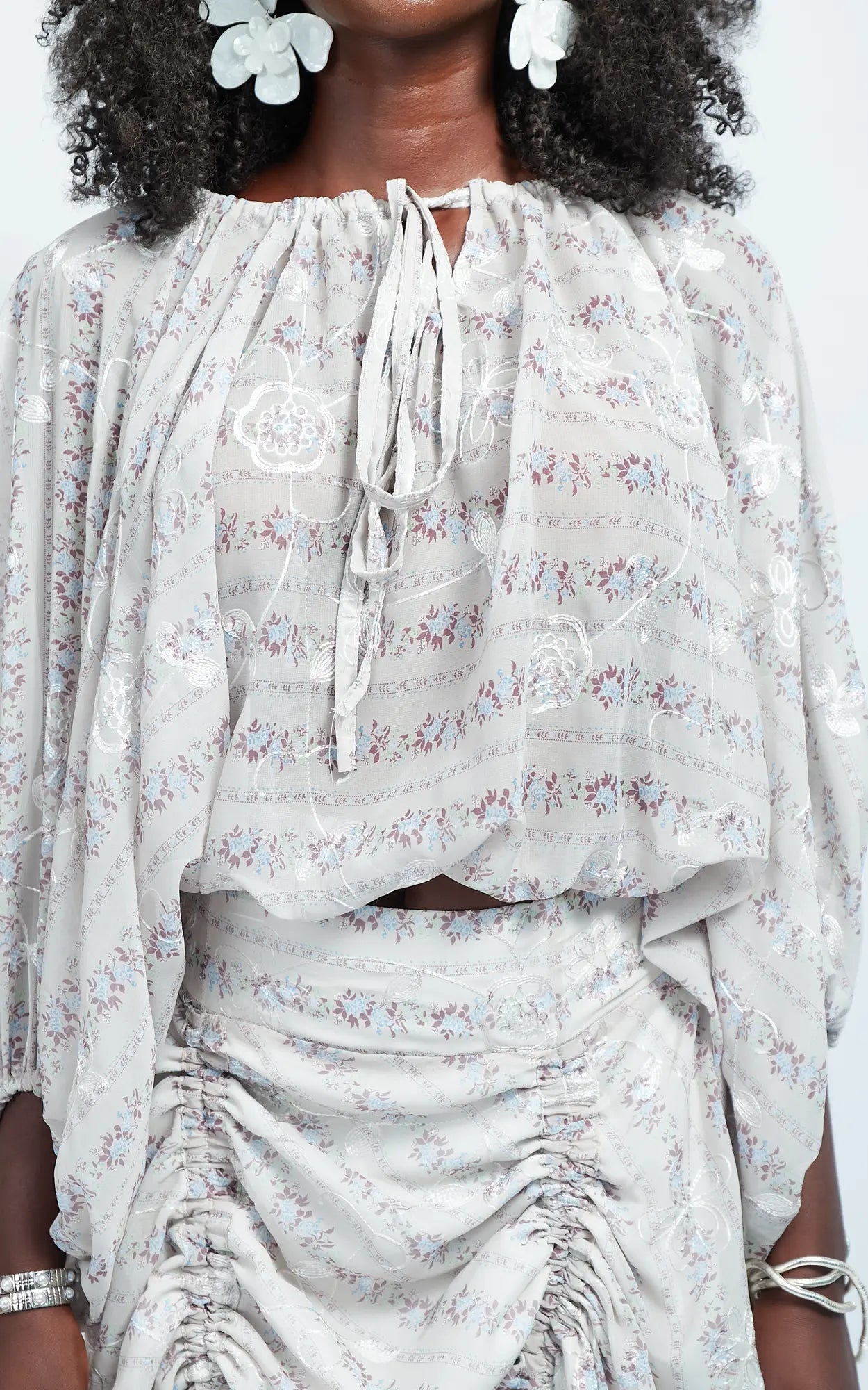 KELA RUSHED SKIRT SET