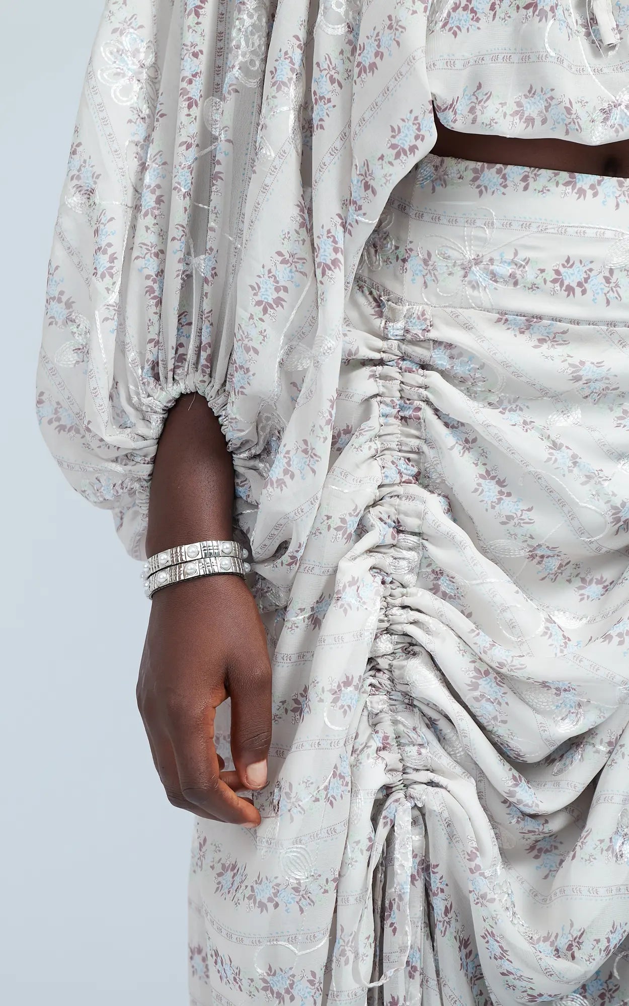 KELA RUSHED SKIRT SET
