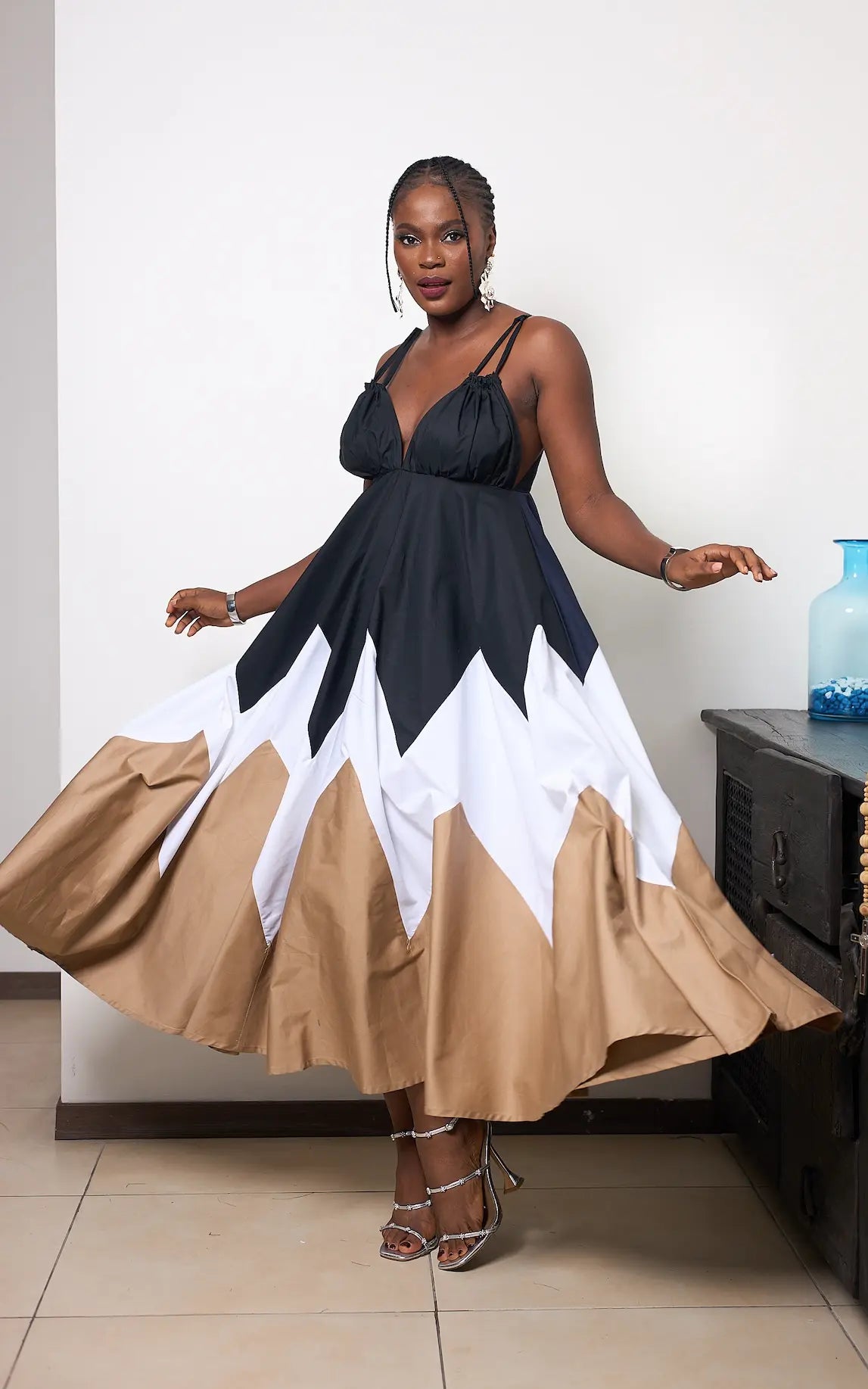 OBIAGELI ZIG ZAG DRESS