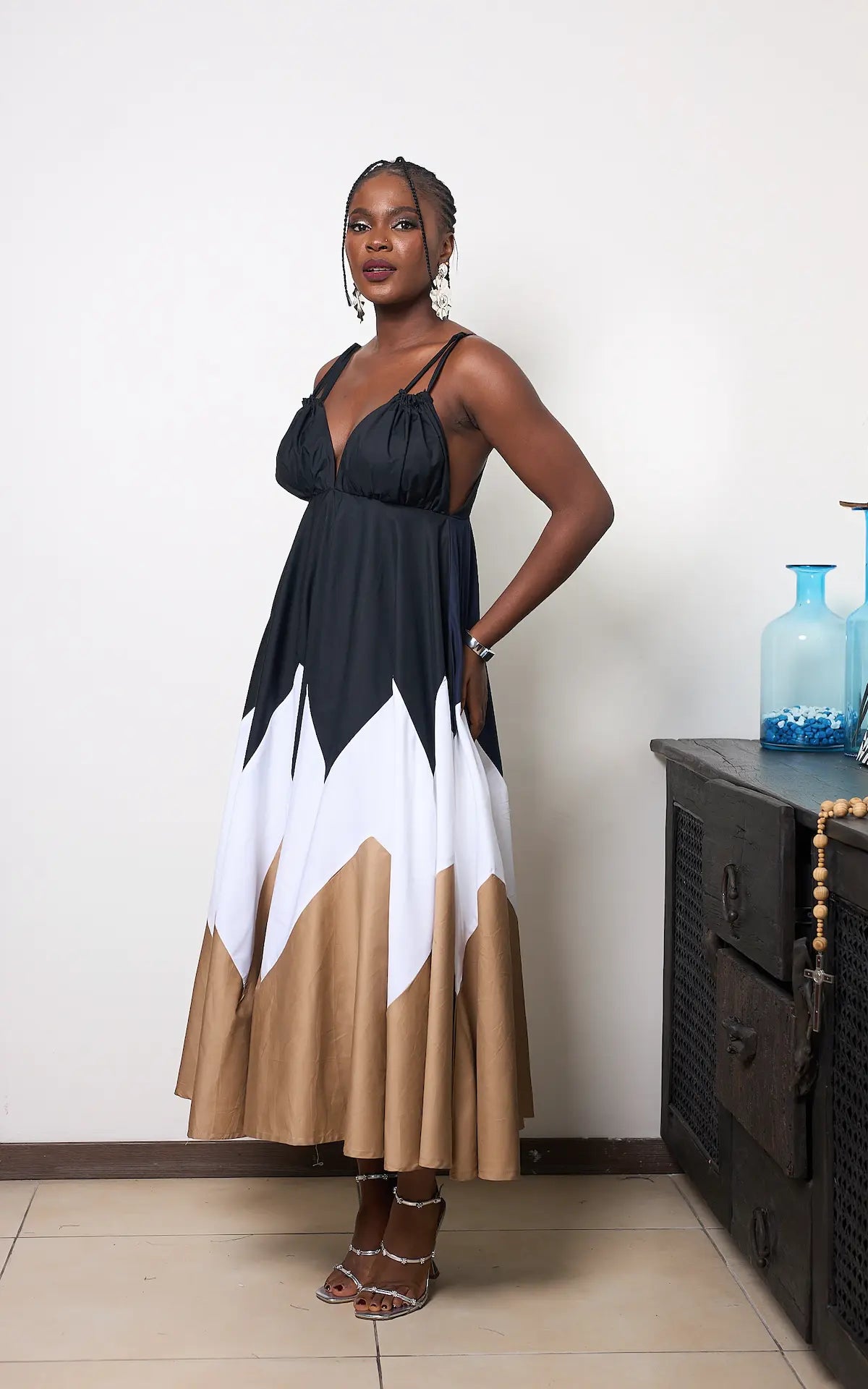 OBIAGELI ZIG ZAG DRESS