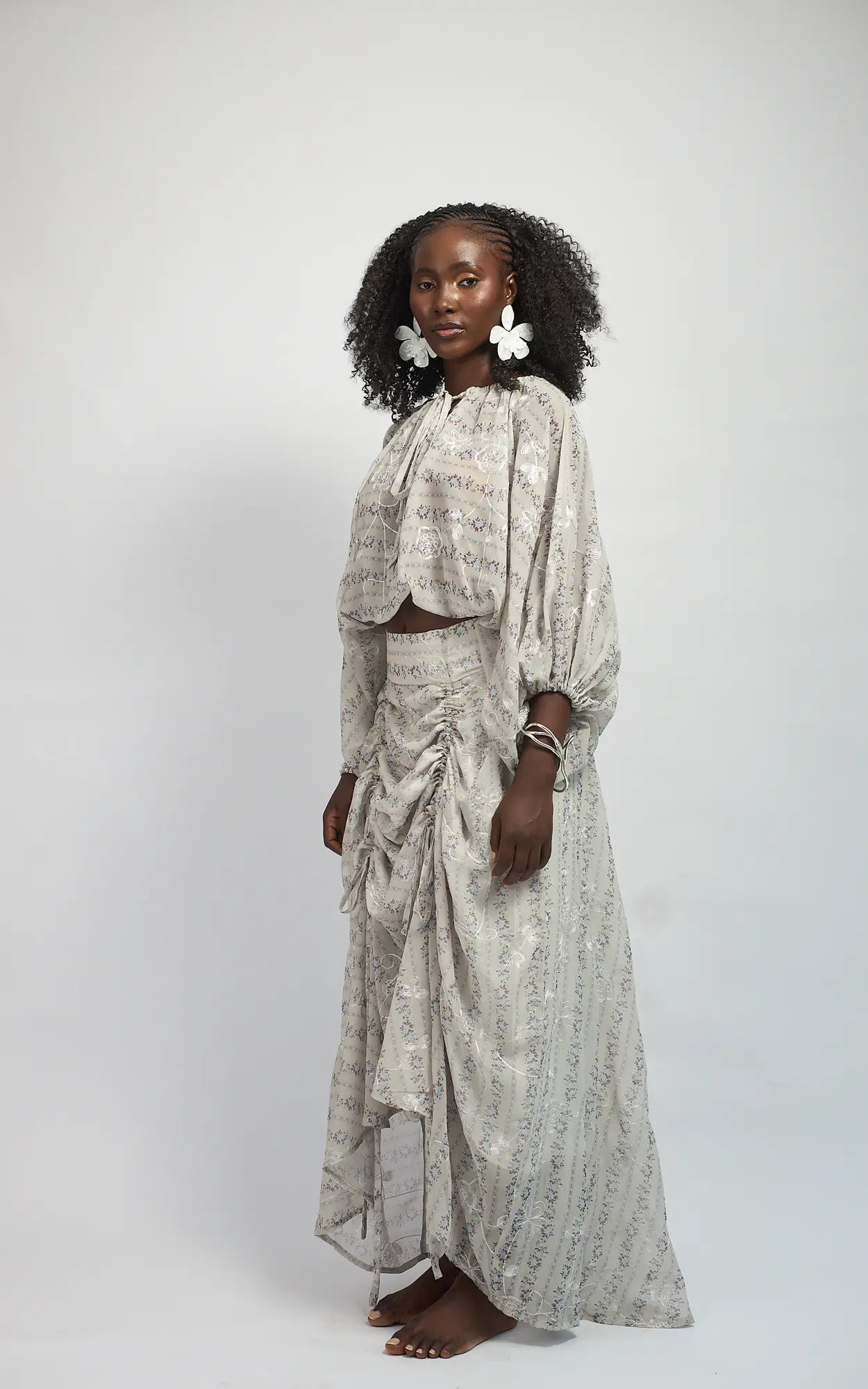 KELA RUSHED SKIRT SET