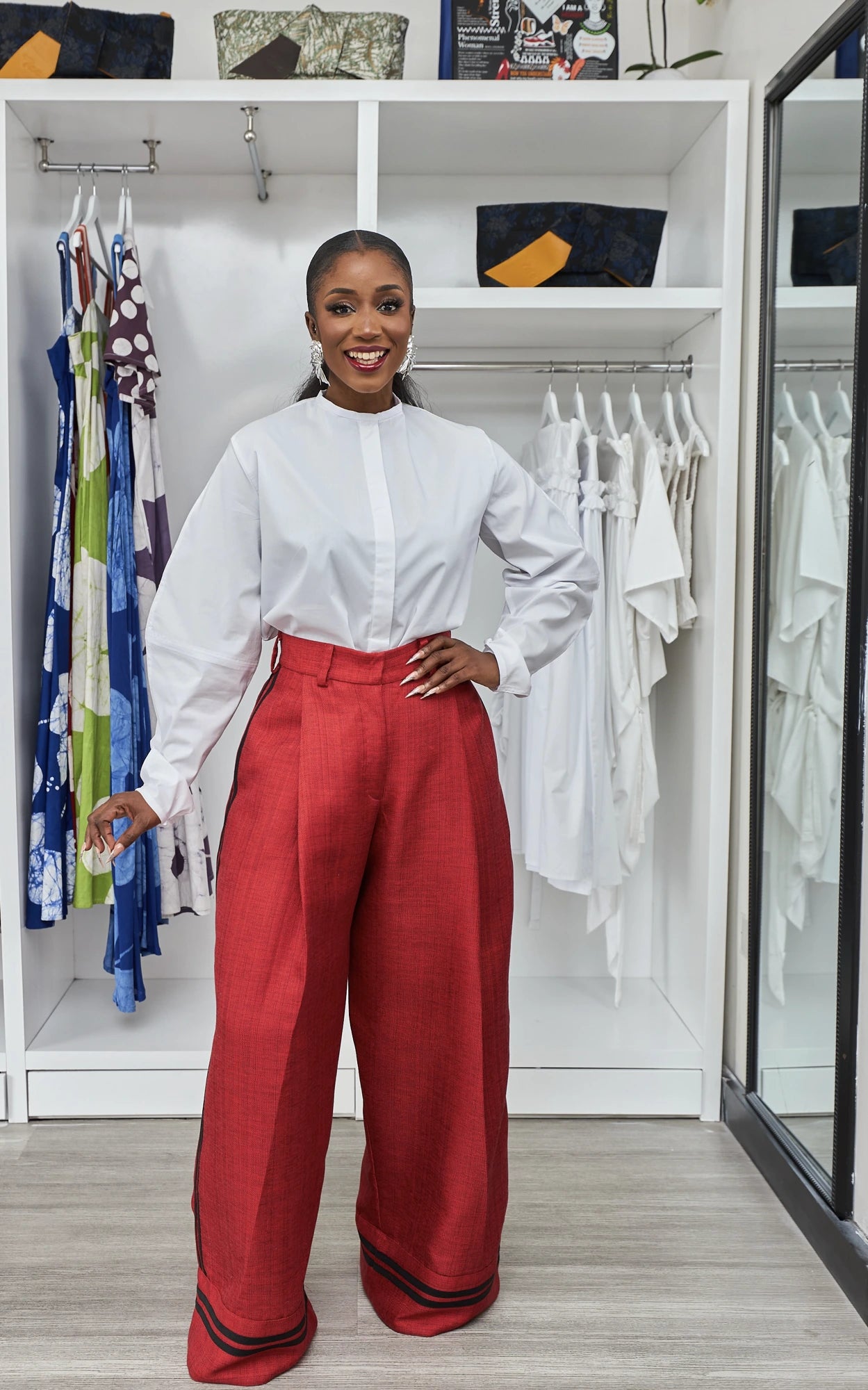 CHI-CHI TROUSERS RED
