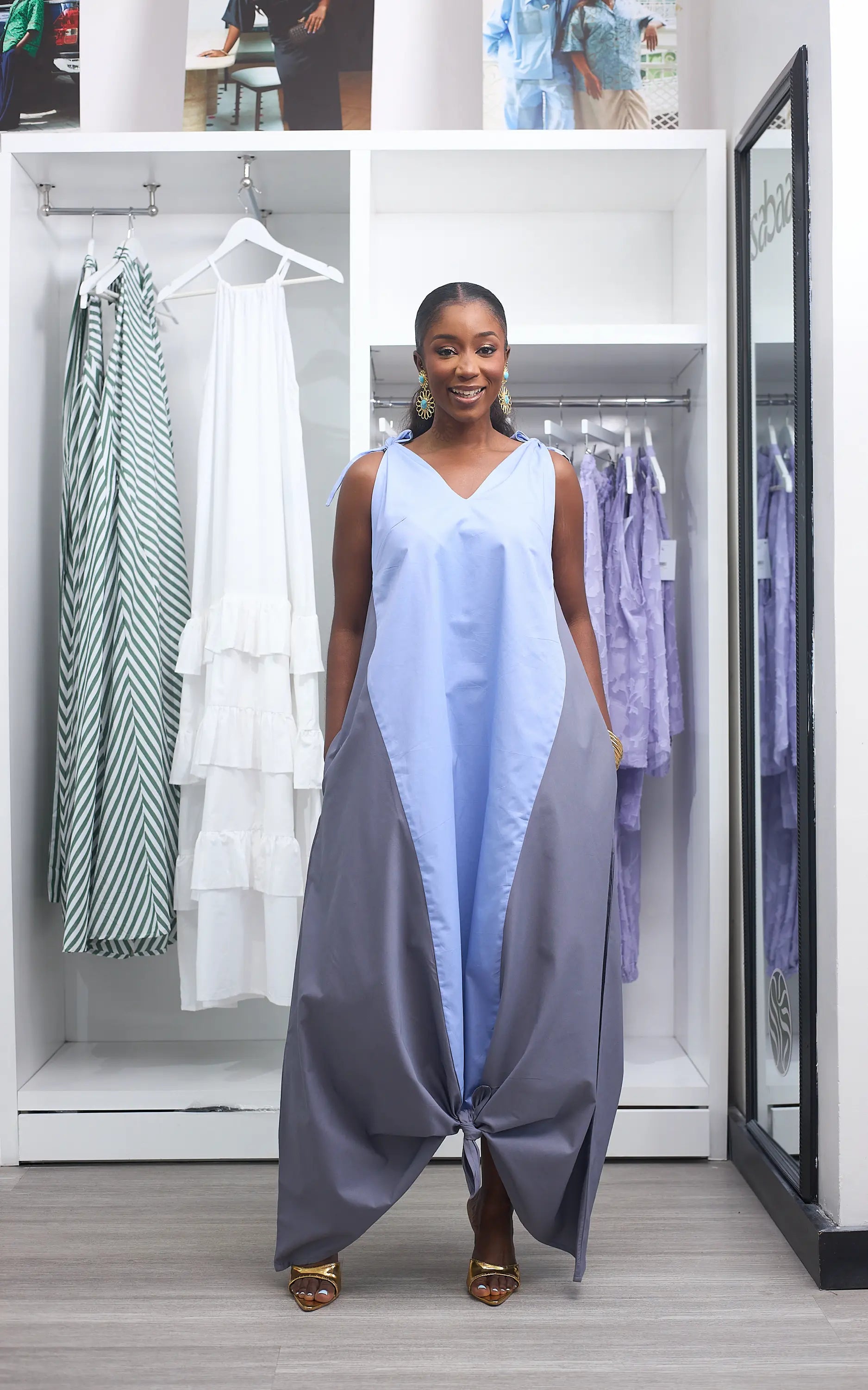 SAKANA MIDI DRESS