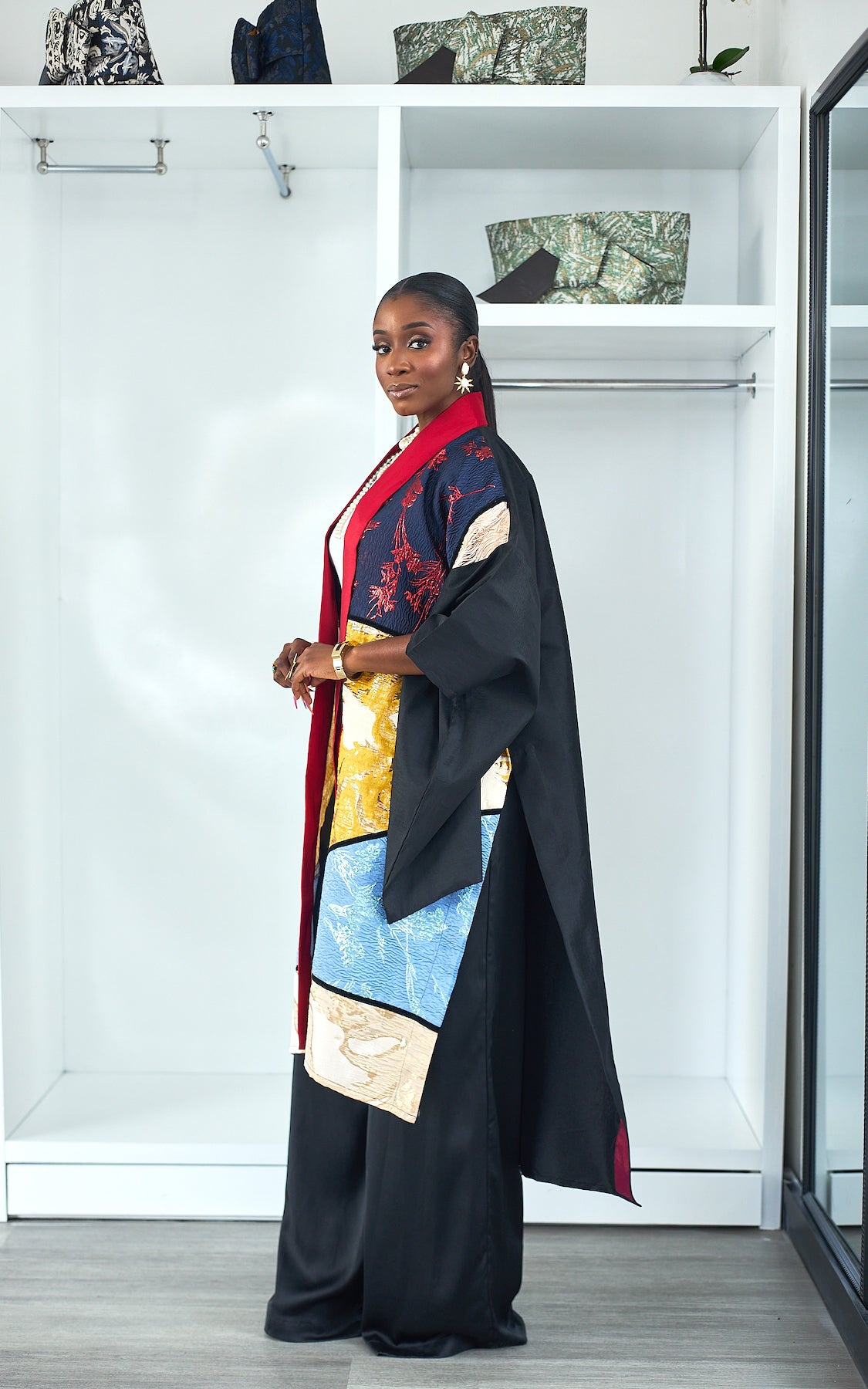 SOFIA KIMONO RED NAVY
