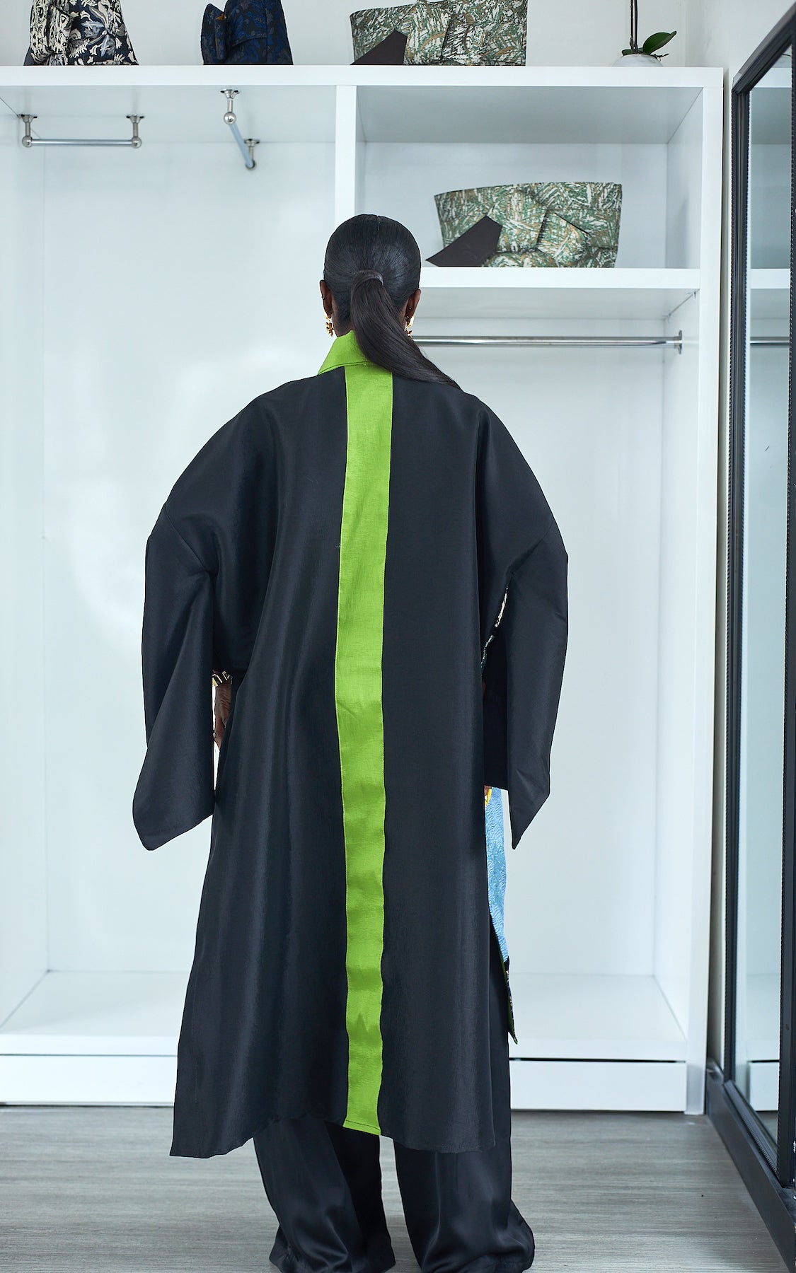 SOFIA KIMONO GREEN/BLACK