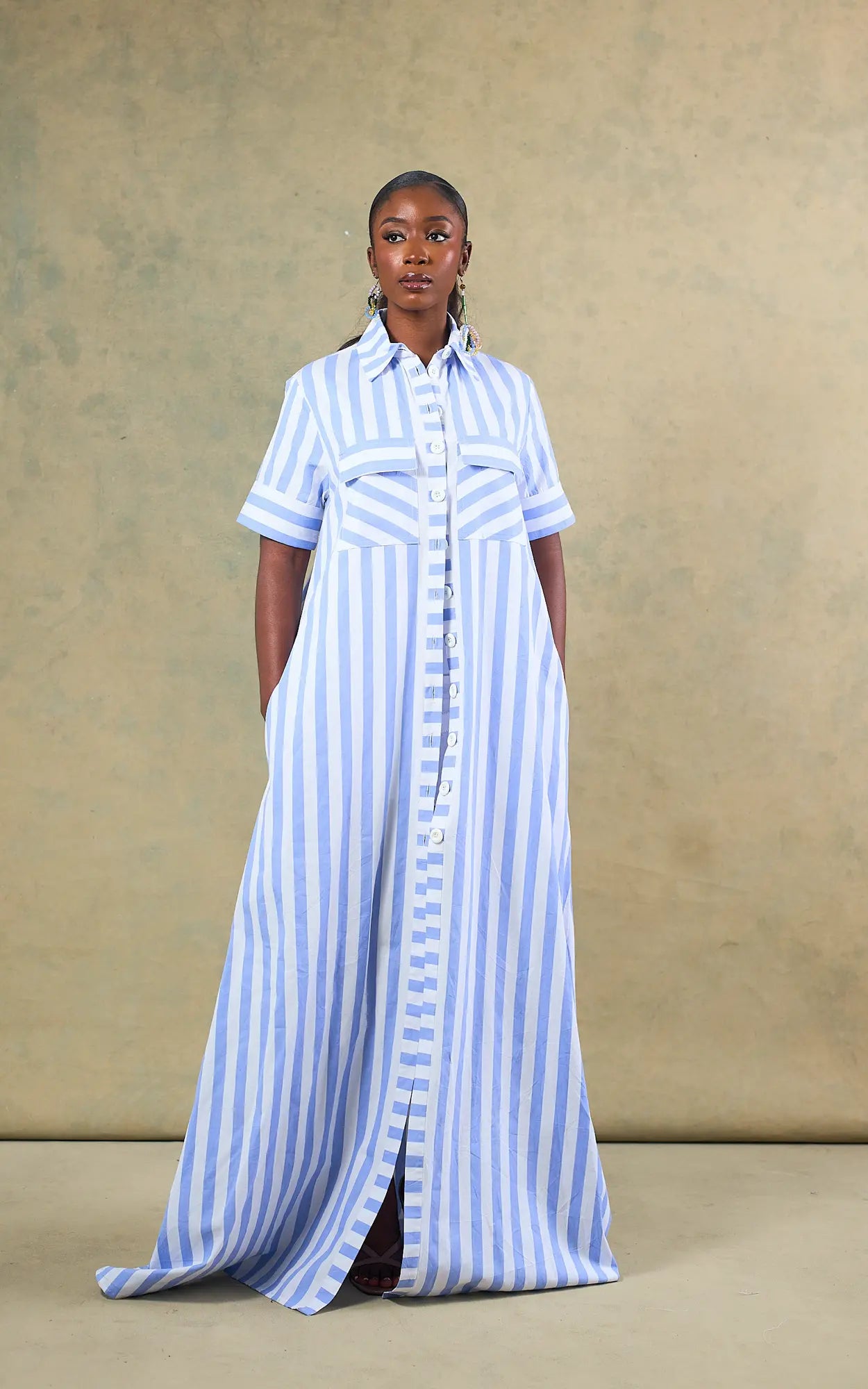 SOLANGE STRIPED MAXI