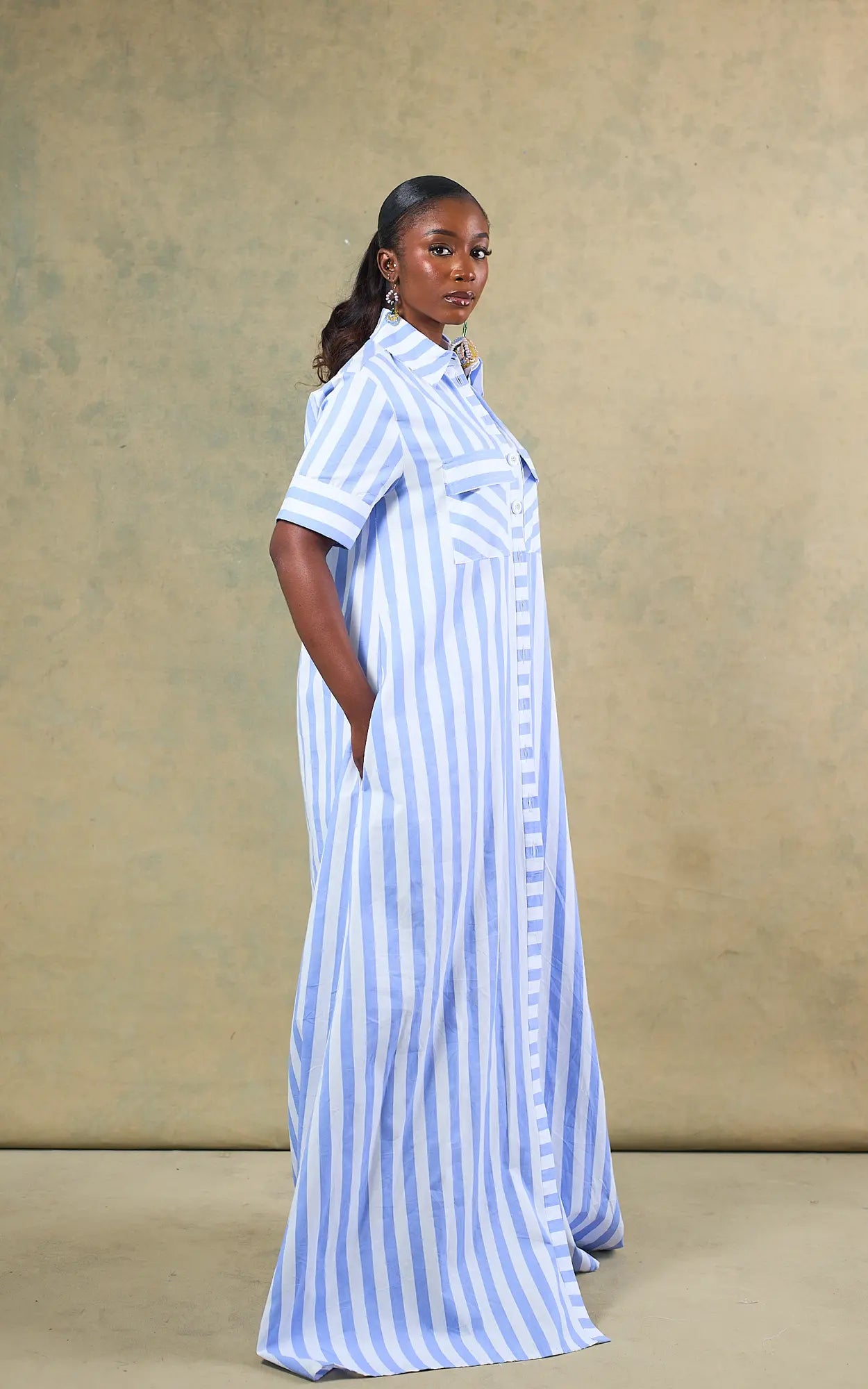 SOLANGE STRIPED MAXI