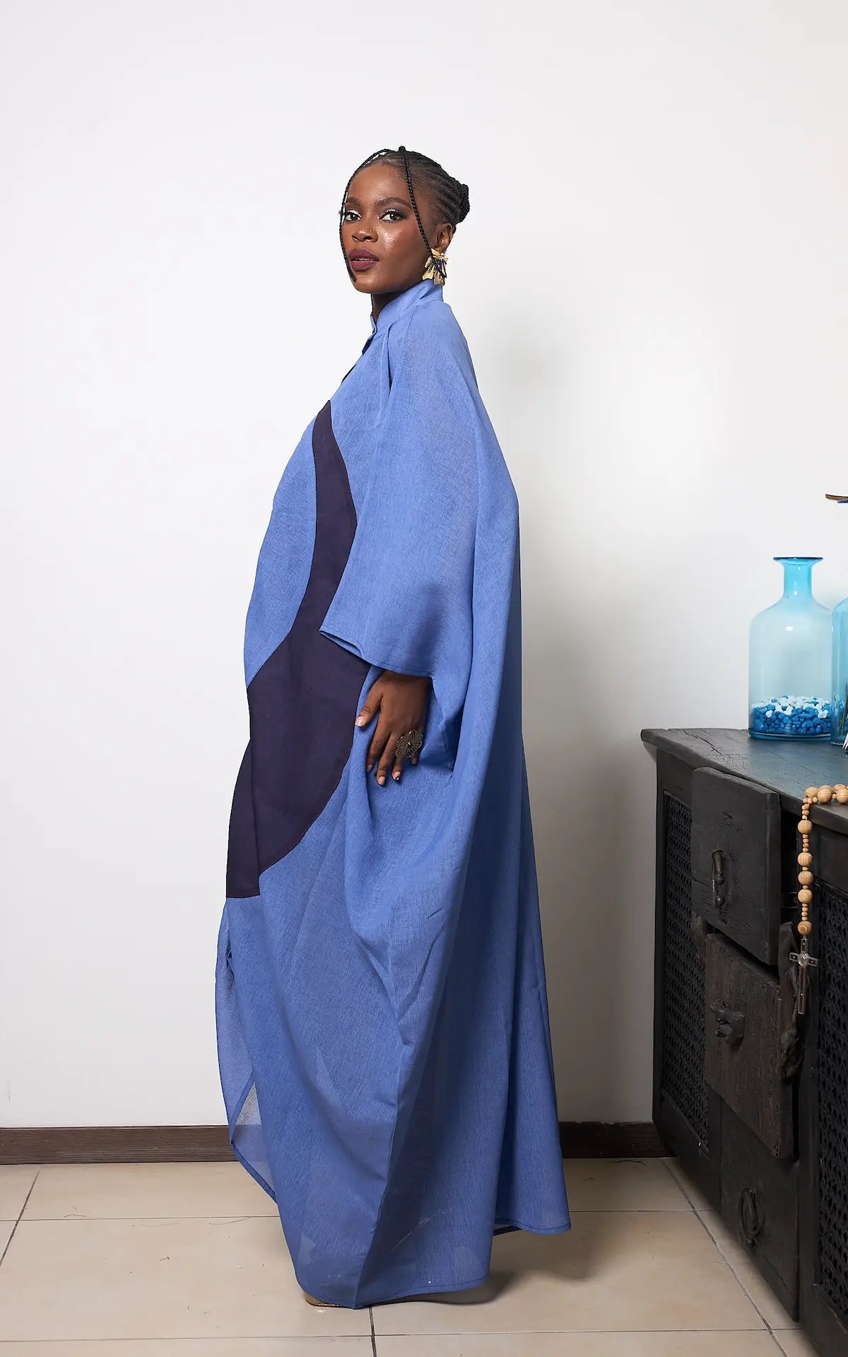 TRIO KAFTAN DK BLUE