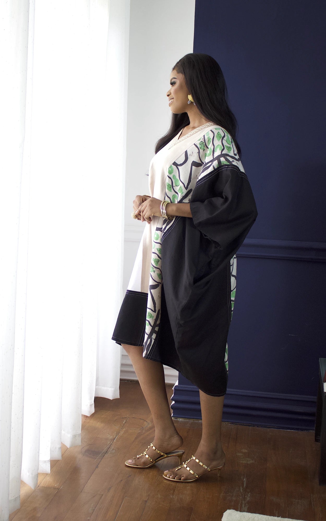 ZEN II KAFTAN - GREEN PRINT