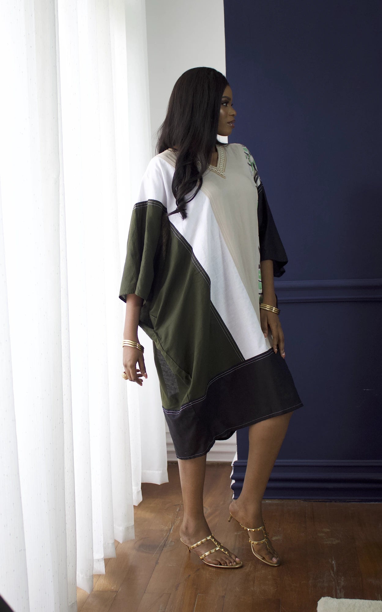 ZEN II KAFTAN - GREEN PRINT